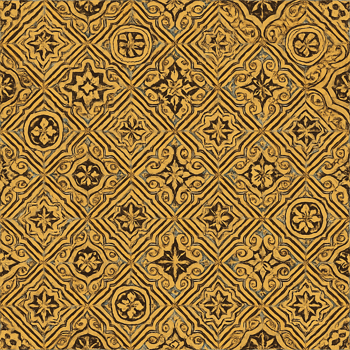 Ornate Geometric Pattern seamless PBR texture preview