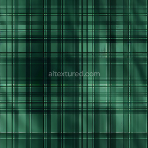 Seamless 3D PBR Texture Featuring Green Plaid Fabric Pattern