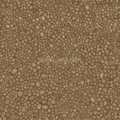 Footpath Stones Pebbles — Cobblestone Path Footpath Pebbles Dirty Walkway — PBR seamless 3D texture