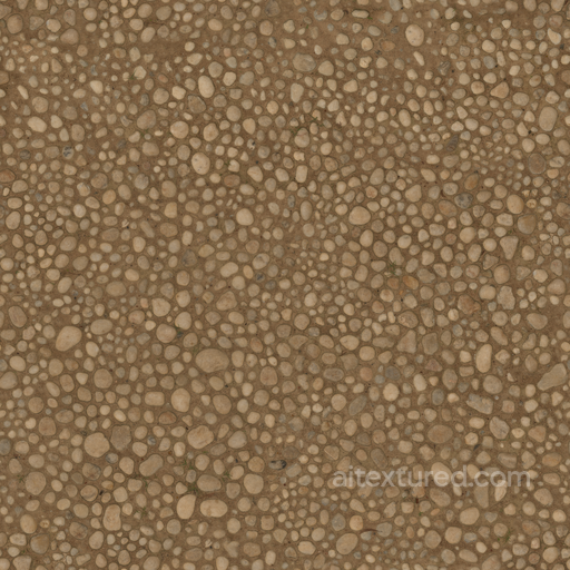 Footpath Stones Pebbles - Cobblestone Path Footpath Pebbles Dirty Walkway seamless Sand-soil PBR texture