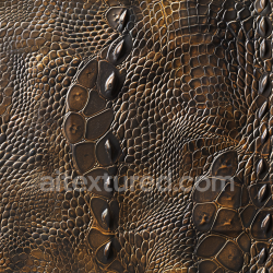 seamless Seamless 3D PBR Crocodile Embossed Dark Brown Leather Texture with Glossy Finish texture 8k free download PBR