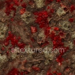 seamless Seamless 3d texture pbr 8k rat fur with dusty particles and wet blood splatter accents texture 8k free download PBR