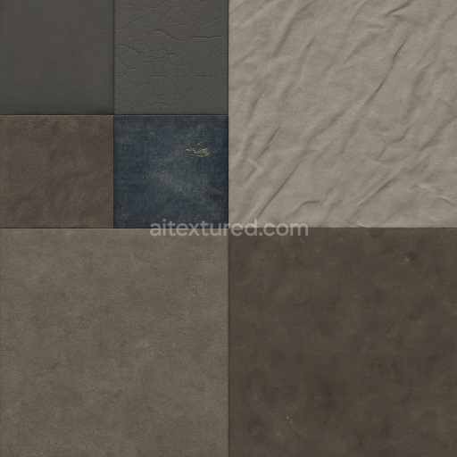 Seamless 3d texture pbr 8k smooth rubber surface with cracked rubber and worn fabric blend