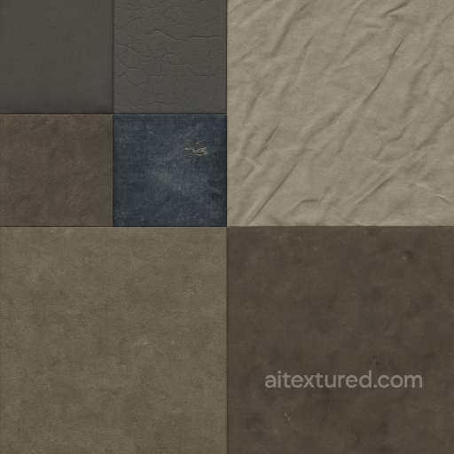 Smooth Rubber Surface With Cracked Rubber And Worn Fabric Blend seamless Surfaces, smooth, rough PBR texture