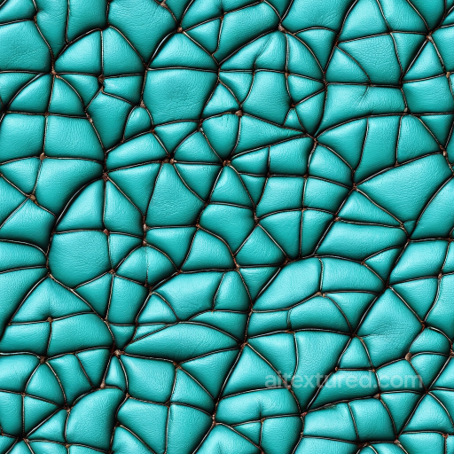 Cracked Turquoise Leather PBR Texture with Distinctive Crease Patterns seamless Leather PBR texture