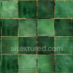 seamless Seamless 3D PBR Texture of Green Plaid Fabric with Gold Grid Lines texture 8k free download PBR