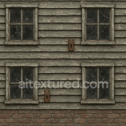 seamless Seamless 3d texture pbr 8k haunted house siding with cracked windows and peeling paint texture 8k free download PBR