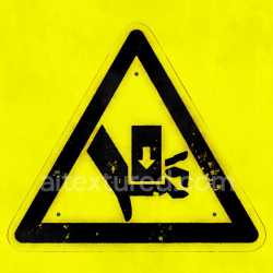 seamless Sign Warning Caution Yellow Graphic Symbol Safety Alert Icon Marking texture 8k free download PBR