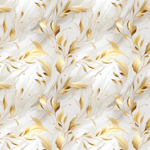 White & Gold Texture of White Marble with Elegant Gold Leaf Pattern seamless White & Gold PBR texture