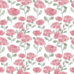 seamless Seamless 3D PBR Texture of Pink Flower Pattern on White Fabric Background texture 8k free download PBR