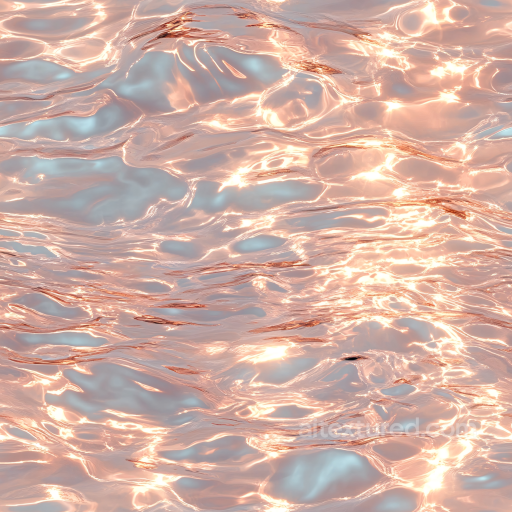Water Texture Featuring Warm, Reflective Ripples and Soft Highlights seamless Water PBR texture