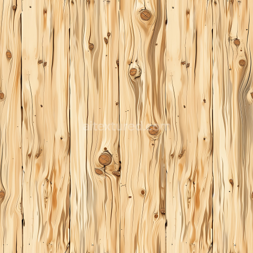 Seamless 3D PBR Texture of Light Pine Wood Planks with Knots and Grain Variation