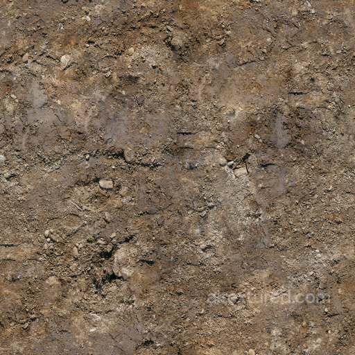 Damp Dirt Rocks - Terrain Uneven Gravel Rough Dry Damp seamless Ground surface PBR texture