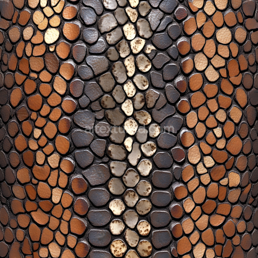 Seamless 3D PBR Snake Skin Texture with Realistic Scales and Color Variation