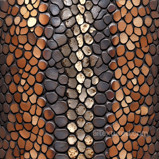 Snake Skin Texture with Realistic Scales and Color Variation seamless Skin PBR texture