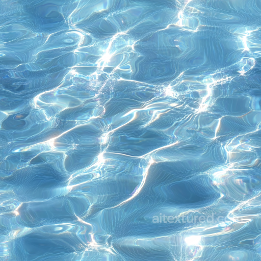 Water PBR Texture Featuring Clear, Sparkling Pool Water with Gentle Ripples seamless Water PBR texture