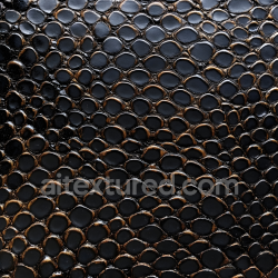seamless Seamless 3D Skin PBR Texture with Glossy Reptilian Black Scales and Organic Pattern texture 8k free download PBR