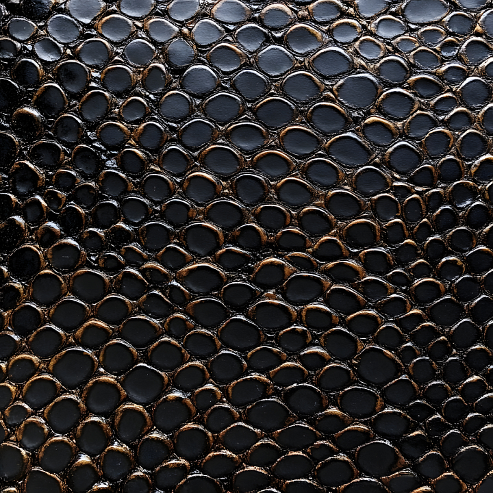 Skin with Glossy Reptilian Black Scales and Organic Pattern seamless PBR texture preview