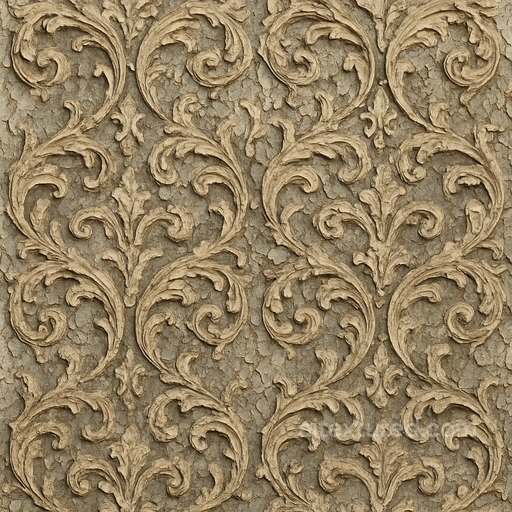 Ornate Peeling Paint Seamless Texture seamless Paint-coating PBR texture