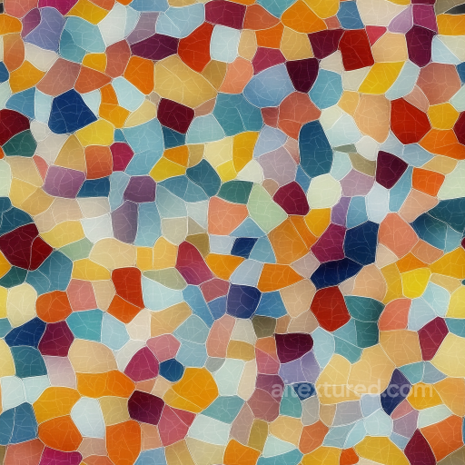 colorful glass mosaic PBR texture with irregular polished pieces seamless Mosaic PBR texture