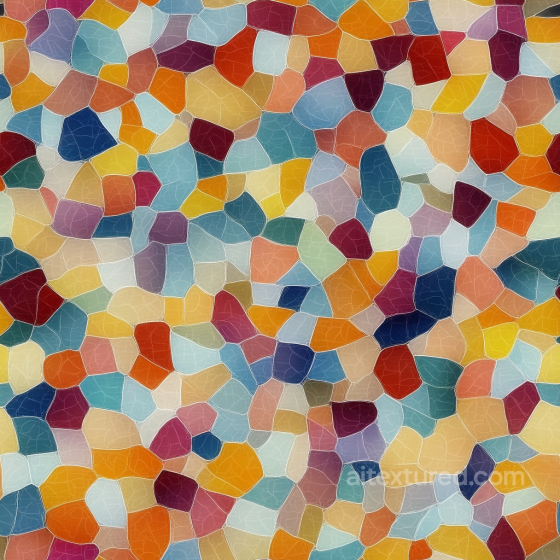 colorful glass mosaic PBR texture with irregular polished pieces Mosaic texture preview