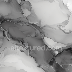 seamless Seamless 3D Alcohol Ink PBR Texture Featuring Monochrome Fluid Waves and Soft Marbling texture 8k free download PBR