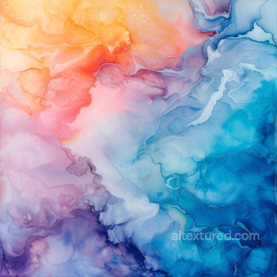 Alcohol Ink PBR Texture with Pastel Fluid Waves and Soft Transitions Alcohol ink texture preview