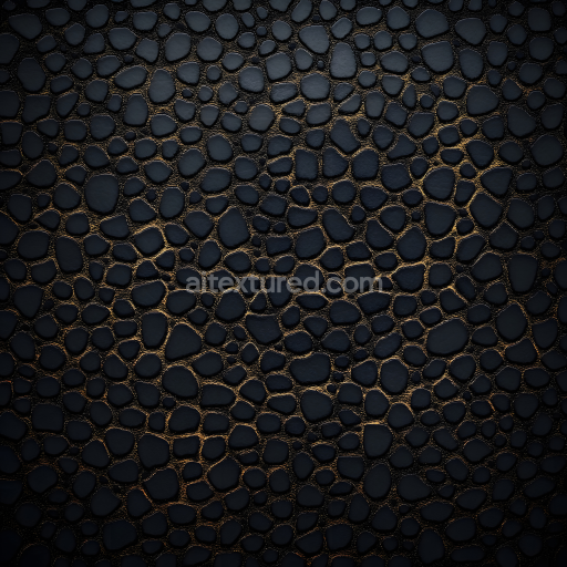 Seamless 3D PBR Texture of Dark Reptilian Scaled Skin with Organic Pattern