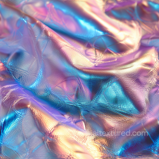Holographic Iridescent Leather Seamless Texture with Fine Grain and Reflective Finish seamless Leather PBR texture