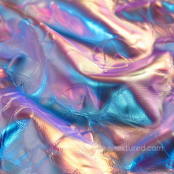 Holographic Iridescent Leather Seamless Texture with Fine Grain and Reflective Finish Leather texture preview