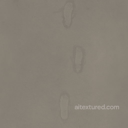 Regolith Dusted Footprints - Outdoor Sand Terrain Rough Dirt Course seamless Footprints PBR texture