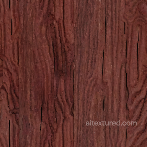 Wood Texture of Dark Hardwood Planks with Distinct Grain and Subtle Cracks seamless Wood PBR texture
