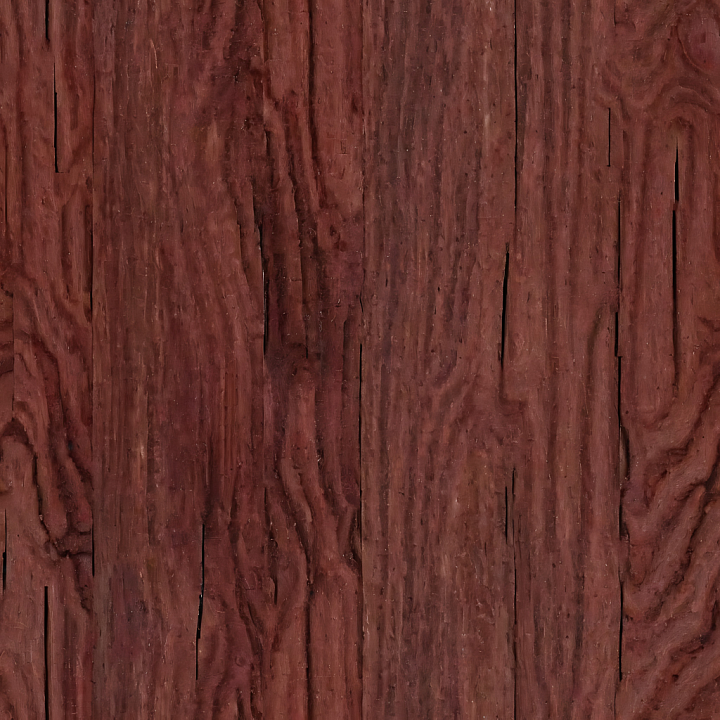 Wood of Dark Hardwood Planks with Distinct Grain and Subtle Cracks seamless PBR texture preview
