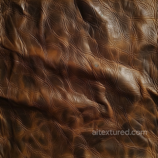 Distressed Brown Leather PBR Texture with Detailed Wrinkles and Grain seamless Leather PBR texture