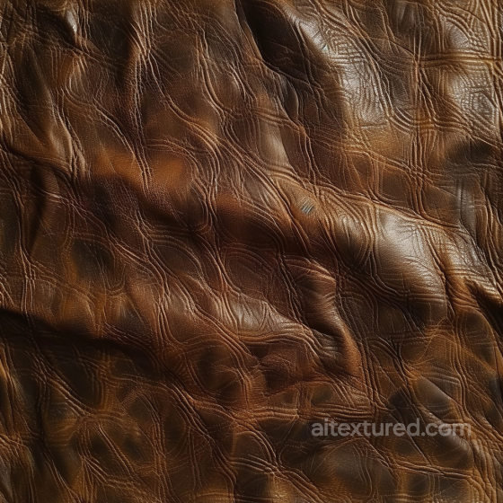 Distressed Brown Leather PBR Texture with Detailed Wrinkles and Grain Leather texture preview