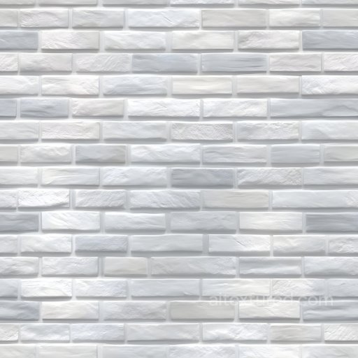 Cracked White Brick Wall PBR Texture with Subtle Surface Variations seamless Brick PBR texture