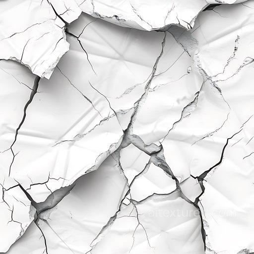 Cracked White Plaster PBR Texture with Jagged Breaks seamless Cracked & Holes PBR texture
