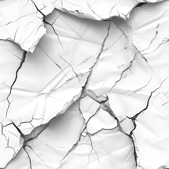 Cracked White Plaster PBR Texture with Jagged Breaks Cracked & Holes texture preview