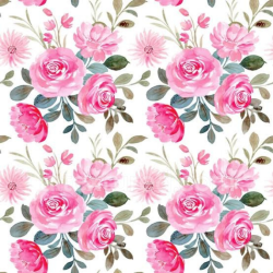 seamless Seamless 3D PBR Pink Flower Watercolor Floral Pattern Texture texture 8k free download PBR