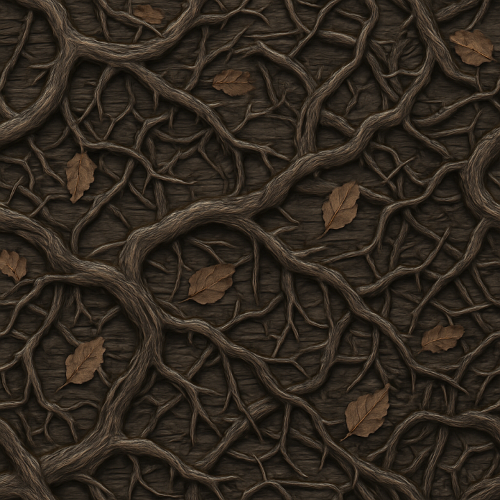 Spooky Vines With Thorny Branches And Twisted Branches Detail seamless PBR texture preview
