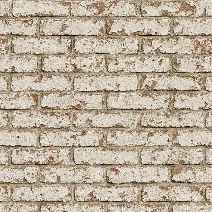 Weathered Painted Brick seamless PBR texture preview