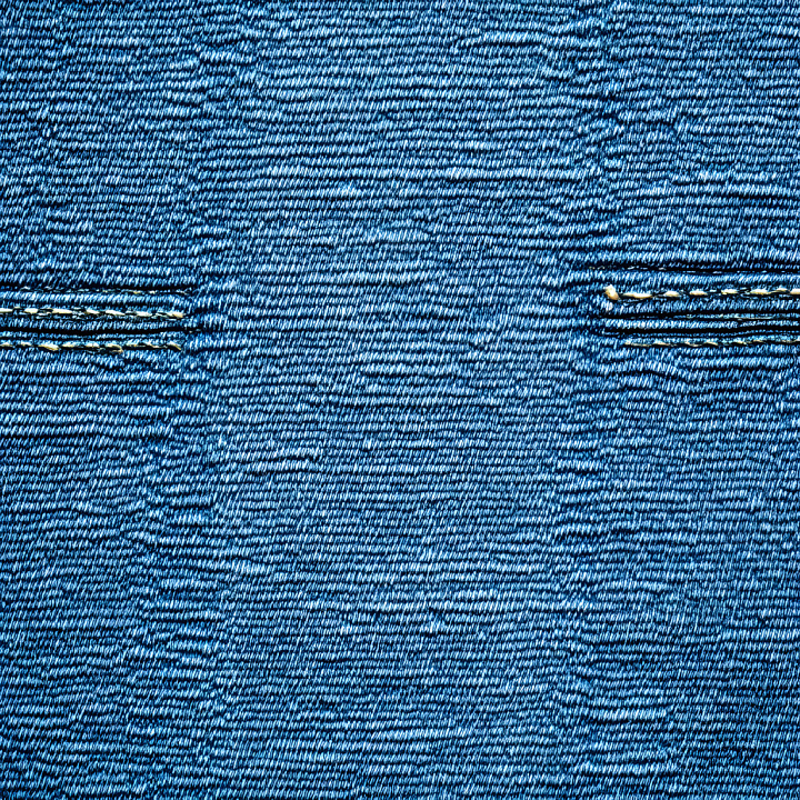 Distressed Denim With Torn Holes And Stitched Frays seamless PBR texture preview