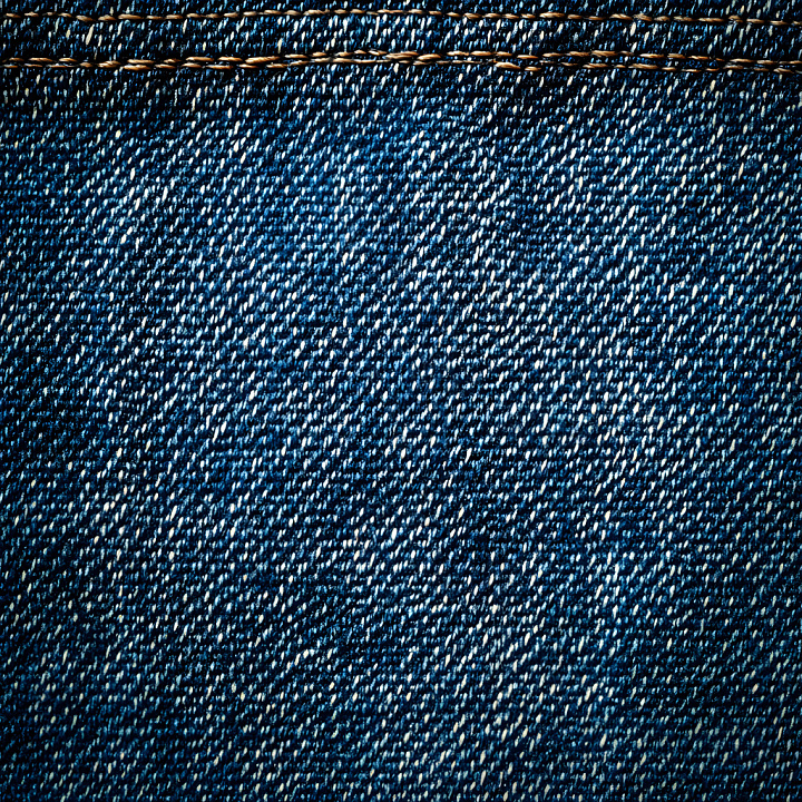 Cracked Denim Fabric with Worn Stitch Detail seamless PBR texture preview