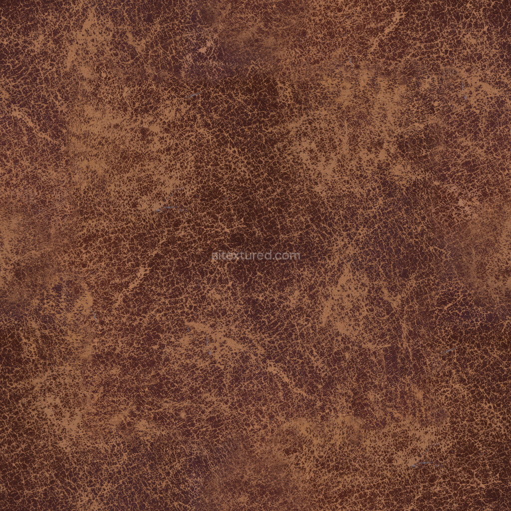 Seamless PBR leather texture with a rugged brown surface