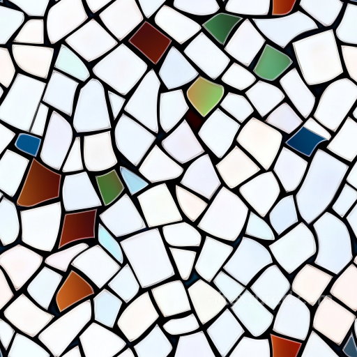 Mosaic Texture with Irregular Multicolor Ceramic Tiles seamless Mosaic PBR texture