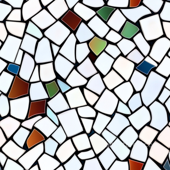 Mosaic Texture with Irregular Multicolor Ceramic Tiles Mosaic texture preview