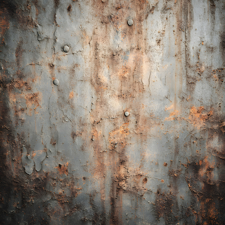 Rusty Metal Featuring Cracked Paint and Corrosion seamless PBR texture preview