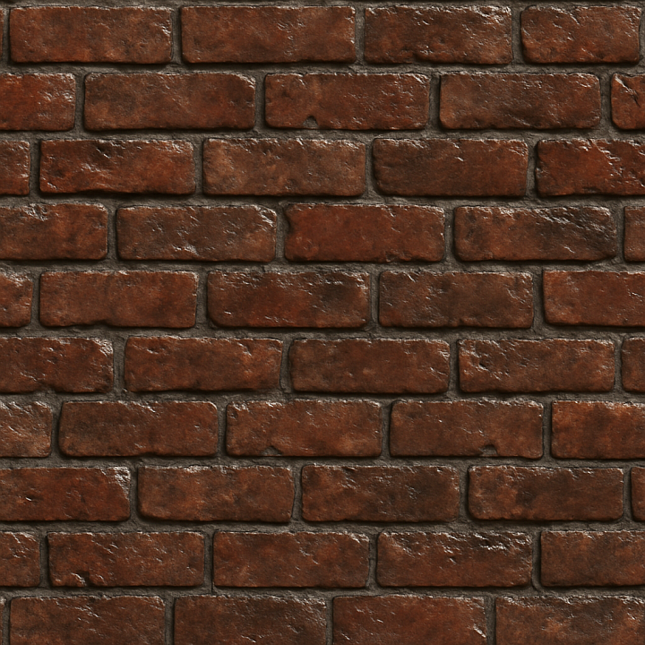 Shiny Old Brick seamless PBR texture preview