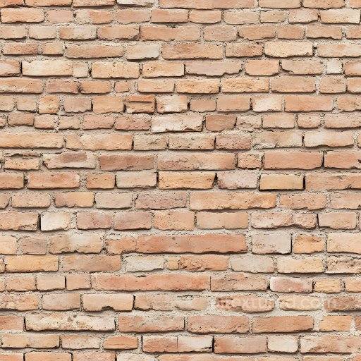 Cracked Brick Wall PBR Texture with Weathered Orange and Beige Bricks seamless Brick PBR texture