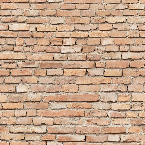 Cracked Brick Wall PBR Texture with Weathered Orange and Beige Bricks Brick texture preview